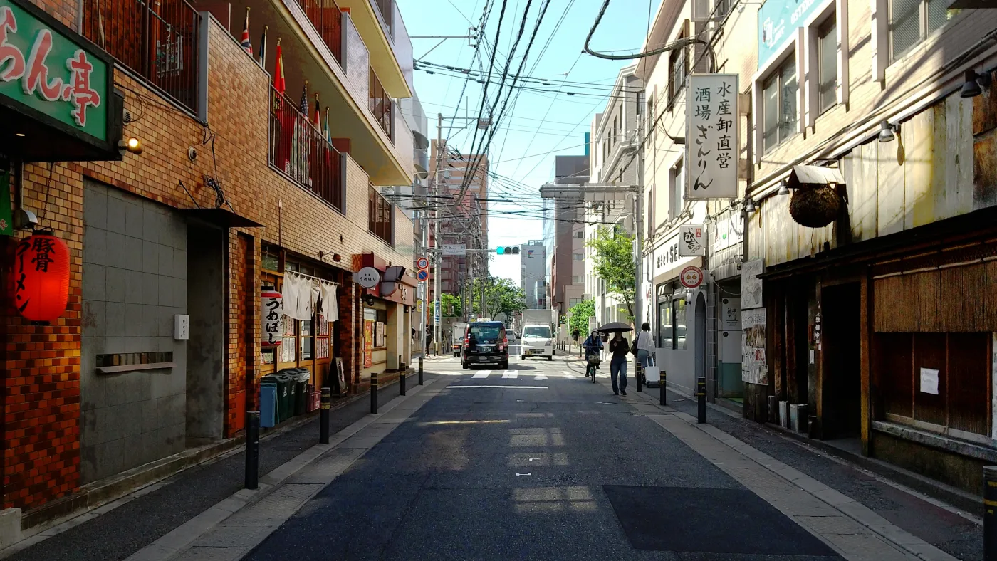 빔스 후쿠오카점 주변 거리 모습